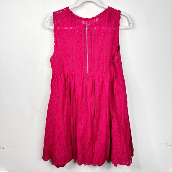 Free People Tu Es La Ruby Red Swing Mini Dress Medium - Picture 7 of 16